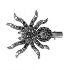 DECORNIJIA Pince à Cheveux Pince à Cheveux Toile D'araignée Barrettes En Toile D'araignée Pour Enfants Pour Filles Coloré (zinc) Noir (ZhiLight, neuf)
