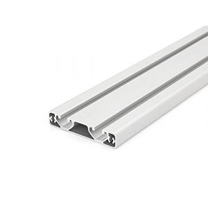 Profilé en aluminium 80 x 16E - Type I - Rainure 8 (ultra légère) - Argent anodisé - Profil en aluminium 80 x 16 - Profil système de montage 1270 mm (dold-mechatronik, neuf)