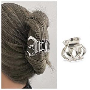 Cimenexe Pince &Agrave; Cheveux Punk Pince &Agrave; Cheveux En M&eacute;tal Pince &Agrave; Cheveux Argent Barrettes Pince &Agrave; Cheveux Grande Pince &Agrave; Cheveux Pince &Agrave; Cheveux Bouffante Accessoires De Cheveux D&eacute;coratifs Pour Femmes (Cimenexe, neuf)