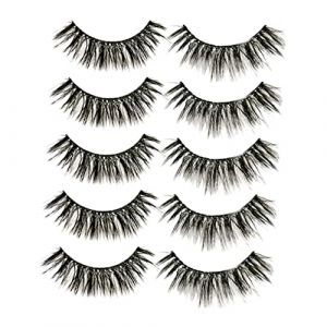 LALADEFIEE 5paires Faux Cils 3d Effet Naturel Et Dense Lot De Longs Et R&eacute;utilisables Pour Maquillage Des Yeux (Yowanr, neuf)