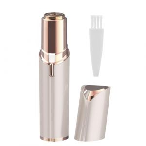 Rasoir Visage Femme, Epilateur Visage Femme à Piles, Doux et Indolore Rasoir Electrique, pour Joues/Lèvres/Menton/Bras, Piles Incluse (Champagne) (foshanshinanhaiqukuakongshangm, neuf)