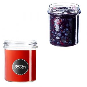 KADAX Lot de 100 bocaux en verre de 350 ml, bocaux de conservation pour champignons, confitures, miel, bocaux &agrave; confiture, bocaux herm&eacute;tiques &agrave; offrir, bocaux &agrave; vis (KADAX, neuf)