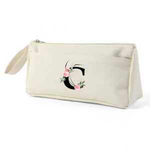 Blisswave Trousse Double Compartiment Originale, Personnalisé de A à Z avec Nom, Trousse Scolaire Simple, Moderne et Élégante, comme Cadeau pour Les Enseignants, Les Élèves, Les Collègues, Les Sœurs (xianyuanyuandianzishangmaoyouxiangongsi, neuf)