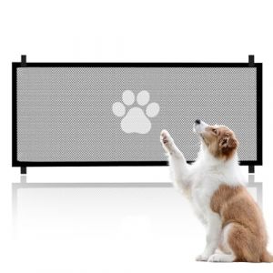 THQAE 1 Pcs Barri&egrave;re de S&eacute;curit&eacute; R&eacute;tractable, Barriere de Securite Enfant Extensible 180 * 78cm, Barriere de Securite Enroulable pour Enfants et Aux Chiens Petits Moyens, Grands, Barri&egrave;re de S&eacute;curit&eacute; (ProTechika O&Uuml;, neuf)