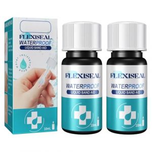 Bande Liquide Quotidienne - Pansement Liquide Pour Plaies - Protection Transparente Et Imperm&eacute;able Pour Petites Coupures Et &eacute;corchures - Colle Cutan&eacute;e Longue Dur&eacute;e - 2 Pi&egrave;ces (CSWL-EU, neuf)