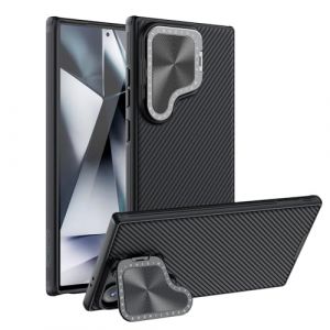 Nillkin Coque Samsung Galaxy S24 Ultra avec Kichstand Camera Cover, &Eacute;tui de t&eacute;l&eacute;phone Anti-Choc, [2-in-1 Lens Cap&Kichstand], [Stand Cach&eacute;], Ultra Fine Coque pour Galaxy S24 Ultra 6,8" 2024, Noir (Nillkin EU, neuf)