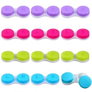 YUPZAR 12 Pi&egrave;ces Bo&icirc;te &agrave; lentilles de Contact - Bo&icirc;te &agrave; lentilles de Contact avec Bouchons Gauche/Droit pour les Voyages &agrave; la maison et en Plein Air (Olen Olesjame O&Uuml;, neuf)