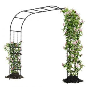 Caroeas Arche de Jardin pour Plantes Grimpantes,250x240x40cm，Arceau M&eacute;tallique pour Rosiers, Tonnelle D&eacute;corative Ext&eacute;rieure, R&eacute;sistante &agrave; la Rouille et &agrave; la D&eacute;coloration (Kailuo Europe, neuf)