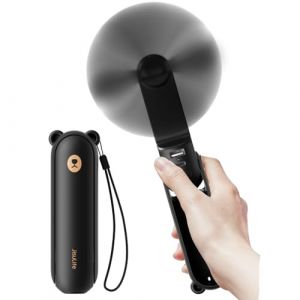 JISULIFE Ventilateur portatif avec batterie de secours 4500 mAh, autonomie maximale de 37 heures, ventilateur de poche portable à piles ou ventilateur personnel pliable alimenté par USB-Noir (JISULIFE-EU, neuf)