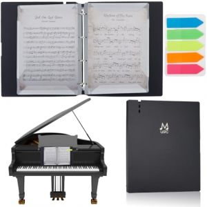 GORGECRAFT Support de Partitions Dossier de Musique 33x26.8cm Organiseur de Classeur de Carnet de Piano Noir avec 20 Pochettes pour Contenir des Partitions de Stockage de Fichiers Présentoir 40 Pages (GORGECRAFT FR, neuf)