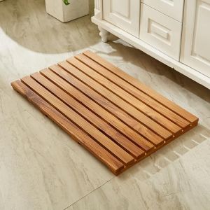 Organizedlife Caillebotis de Douche en Bois de Teck, 80 * 50cm, Grand Tapis de Bain avec des Patins Antid&eacute;rapants, Tapis de Douche, Paillassons pour Sauna et Salle de Bain (Organizedlife, neuf)