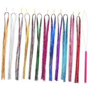 GALPADA M&egrave;ches Extensions De Cheveux Color&eacute;es 12 Couleurs 90 Cm Lot Crochet Accessoire Coiffure Femme F&ecirc;te Halloween Soir&eacute;e Cosplay (Hargrove Hare, neuf)