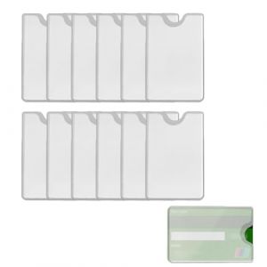 12pcs Protege Carte Bancaire, Transparent &Eacute;tuis Porte-Cartes Rigide imperm&eacute;ables Compact Pour Ranger et Prot&eacute;ger Prot&egrave;ge Vos Bancaires ID Cartes de Cr&eacute;dits Adapt&eacute; au Bureau et Usage Quotidien (Moxuzhukeji, neuf)