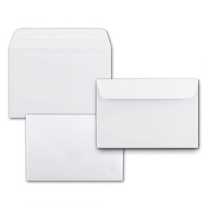 Enveloppes blanches DIN B6 125 x 185 mm - Colle &agrave; humidifier 75 Umschl&auml;ge Blanc - Fermeture adh&eacute;sive. (GUSTAV NEUSER GmbH, neuf)