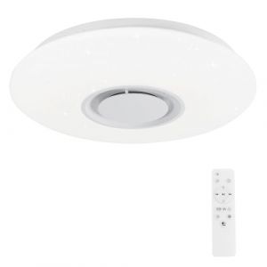 Horevo Plafonnier LED Dimmable Plafond Musique Moderne Montage Encastré avec Haut-Parleur Bluetooth, 24W, APP Cellphone, Changement de Couleur RGB Chaud/Froid Blanc Température, Pendant Éclairage (Horevo, neuf)