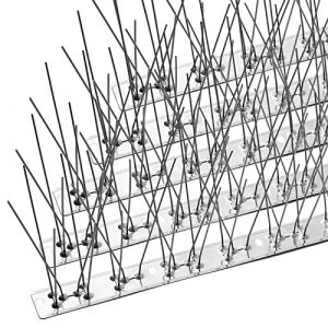 OFFO Pic Anti Oiseaux avec Base en Acier Inoxydable, Pic Anti Pigeon pour Toits et Fenêtres, Pique Anti Pigeon pour éloigner Les Corbeaux, Les mouettes et Les Petits Oiseaux, Couverture de 2,08 m (SMYLL_Europe, neuf)