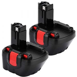 Goodexo 2X Batterie de Remplacement 12V 3.6Ah Ni-MH pour Bosch BAT043 BAT045 BAT120 BAT139 2607335542 2607335526 2607335274 2607335709 GSR 12-2 12VE-2 PSR 12 GSB 12VE-2 22612 23612 32612 (Goodexo-FR, neuf)