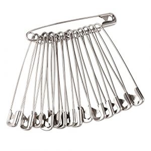 30 Pi&egrave;ces Grandes &Eacute;pingles &agrave; Nourrice, 8.5 cm Grosse &Eacute;pingle de S&ucirc;ret&eacute; pour V&ecirc;tements, Cuir, Toile, Travaux Manuels, Jupes, Kilts, (Argent) (CHOUXIAOYA, neuf)
