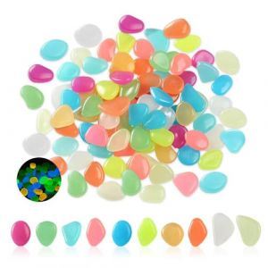 HMCEY 400 Pi&egrave;ces Pierre Lumineuse Couleur,Cailloux Lumineux Jardin Exterieur,Galet Decorative pour Vase Multicolores,Gravier D&eacute;coratif pour Aquarium,Cailloux Decoration pour Terrasse pour Balcon (EASYFLOW TRADE LTD, neuf)