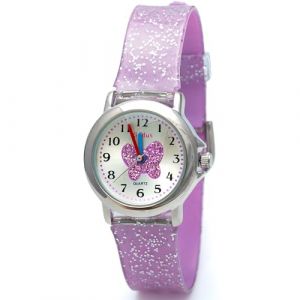 Kiddus Montre pour Fille, Montre Bracelet Enfants avec Paillettes, Cadeu Apprentissage, Analogic Enfant &agrave; partir de 5 Ans (Kiddus, neuf)