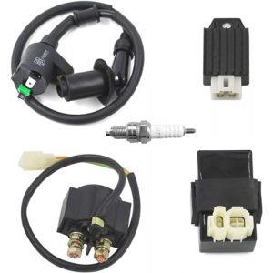 Bobine d'allumage 4+2 6Pin CDI Relais sol&eacute;no&iuml;de R&eacute;gulateur de tension Remplacement pour GY6 50cc 125cc 150cc ATV Scooter cyclomoteur 4 temps 50-150 139QMA 139QMB ATV Scooter Cyclomoteur (Trkimal, neuf)