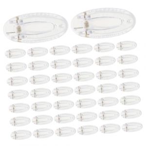 EPIGEIST 50 Pi&egrave;ces Transparent Hair Clips Plastic Single Prong Hairpin Base For DIY Hair Accessories Crafting And Hairdresser Clip Supply (Laimmde, neuf)