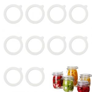 FuzlPnag Lot de 10 joints de rechange en silicone, joints universels pour bocaux, joints en silicone, anneaux en caoutchouc pour bocaux Weck et conservation des aliments (haolintong, neuf)