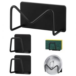 LOBVABA 3 Pièces Porte Eponge Evier Cuisine, Porte Eponge Evier Auto Adhesif, 304 INOX, Support Eponge INOX, Support Eponge Evier Cuisine pour Le Rangement de Cuisine et Salle de Bain (STORE TISTIRNT, neuf)