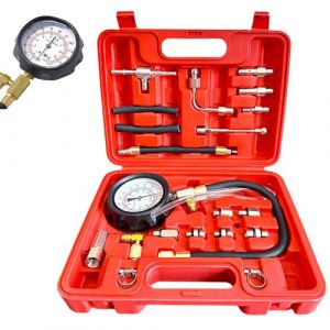 Leikurvo 0-140PSI/10 Bar Testeur de Pression de Carburant Manom&egrave;tre Testeur de Pression de Carburant Pompe &agrave; Essence Kit Testeur de Pression Essence Outil de Diagnostic D&eacute;tection de Pression de (ELENASI, neuf)