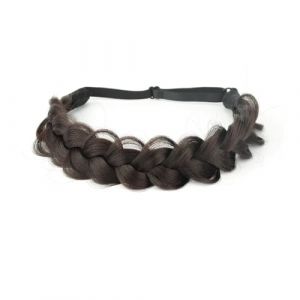 Lot de 4 extensions de cheveux synth&eacute;tiques extensibles et r&eacute;glables - Dor&eacute;/marron/noir (WANGJZNB, neuf)