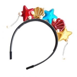 VALICLUD Bandeau Cheveux Th&egrave;me Oc&eacute;an Gar&ccedil;on Et Filles Taille Unique Coquillage &Eacute;toile De Mer Sir&egrave;ne Accessoires D&eacute;guisement Carnaval Plage (MOUBACK, neuf)
