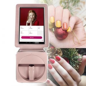 Imprimante D'Art D'Ongle En Alliage D'Aluminium Avec éCran Tactile De 10,1 Pouces, Machine D'Impression D'Art D'Ongle, Imprimante à Ongles De Table Portable 2400 Dpi,RoseGold (HCAUYNN®, neuf)
