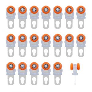 XINGSUI 20 pièces Rouleau pour Rail de Rideau, Roue de roulement, glisseur de Rideau, Rouleau Silencieux, Rouleaux directionnel, pour Rail de rideaus (XINGSUI, neuf)