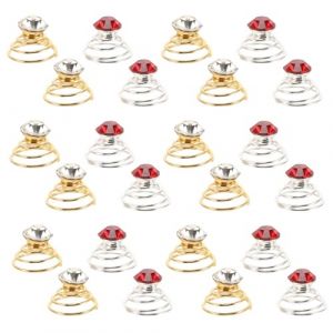 IMIKEYA 60 Pièces Pince à Cheveux Spirale pour Mariée Accessoires Cheveux Strass Pinces Torsadées pour Mariage Maintien Coiffure Usage Fête et Cérémonie Couleur Couleur Aléatoire (Elsy Abbas, neuf)