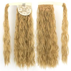 IMISSU Longue queue de cheval bouclée et crépue Clip d'extensions de cheveux dans le postiche (Jaune) (ManYuHao, neuf)