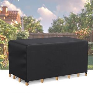 AEXOIO Housse De Table Jardin Rectangulaire 250x100x75cm/Longueur x Largeur x Hauteur Bâche Salon De Jardin Protection Imperméable,Housses pour Mobilier De Jardin avec Cordon De Serrage Réglable (Celestial Waters-EU, neuf)
