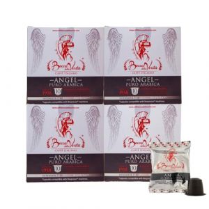 BOCCA DELLA VERITA - Bo&icirc;te de 40 capsules de caf&eacute; italien ANGEL Arabica 100%, Capsules compatibles avec la machine &agrave; caf&eacute; Nespresso&reg;, 100% Made in Italy (God Save The Coffee, neuf)