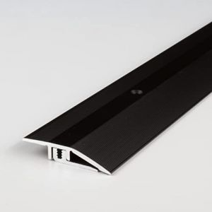 PROVISTON | Profil&eacute; de rattrapage | Alu anodis&eacute; | Bronze fonc&eacute; | Largeur 21 mm | Hauteur 5-9 mm | Longueur 1000 mm | Barre de seuil sol stratifi&eacute; &agrave; visser | Barre de seuil de rattrapage | 1 pi&egrave;ce (VLD Trade GmbH, neuf)