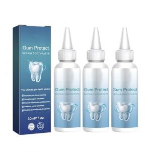 Gum Repair Gel r&eacute;parateur de gencives - R&eacute;paration de la r&eacute;cession des gencives - Prot&egrave;ge contre la chute des gencives - Favorise la gu&eacute;rison et assure une haleine fra&icirc;che - Soin des gencives doux (3) (Qia KIAUZ, neuf)