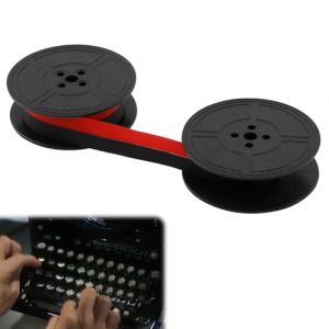 Machine &agrave; &eacute;crire &agrave; ruban encreur pour DIN 2103 32755, double bobine machine &agrave; &eacute;crire ruban m&eacute;canique, r&eacute;sultats d'impression clairs et pr&eacute;cis, noir/rouge (Ycsz, neuf)