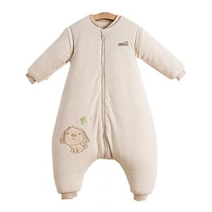 Chils uessy b&eacute;b&eacute; Gigoteuse d'hiver &agrave; manches longues 3,5 Tog coton bio enfants Gigoteuse pyjama avec amovible &agrave; manches longues beige beige XL/Koerpergroesse 105-120cm (Chilsuessy, neuf)