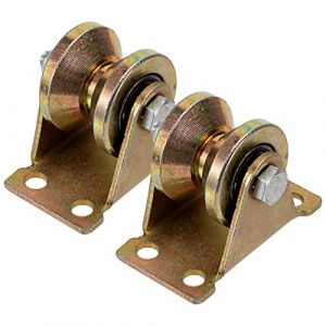 GUNGY Poulie de Levage Poulie Simple pour Rail Roulette Portail Coulissant Roue Gorge V 32mm Capacité de Charge 200 Kg pour Cordes Cable d'acier 2 Pcs (Aprilbee, neuf)