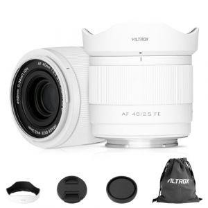 VILTROX 40mm F2.5 Objectif Autofocus Full Frame pour Sony E Mount STM Camera Lenses Standard Camera Large Aperture Compatible avec Sony a7 a7C a7III a7RIII a7RIV a7RV a9 a6100 a6400 a6700(White) (PhoZoom E, neuf)