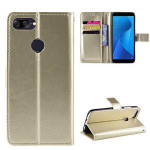 QiongniAN Coque pour ASUS Zenfone Max Plus ZB570TL,Coque pour ASUS ZenFone Max Plus M1 X018D / ZenFone Pegasus 4S ZB570TL Coque Portefeuille en Cuir &agrave; Rabat Cover Gold (QiongniAn, neuf)