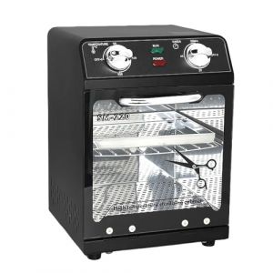 Stérilisateur 600W, 8L Désinfection par Stérilisateur à Air Chaud, Haute Température Max 220 °C, Multifonctionnel Sterilisateur pour Outils à Ongles, Outils Cosmétiques, Outils De Coiffure (Noir) (EagerMinds, neuf)