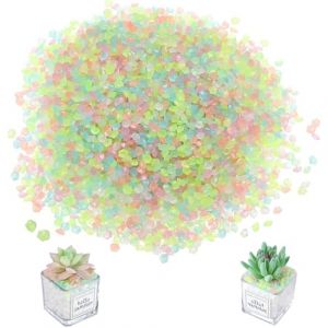 10000 Pièces Pierres Lumineuses Pierres Lumineuses Couleur 3-5mm Pierre Décorative pour Jardin Galet Lumineux Cailloux Brillants dans Le Noir pavés pour Maison Jardin Passerelle (Vastness Universe, neuf)