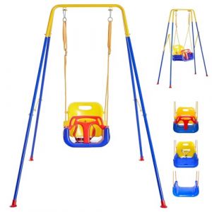 Kegoupdys 3-en-1 Balançoires Bébé, Balançoire Enfant, Siège De Balançoire Pratique pour l'intérieur comme pour l'extérieur (Kegoup-FR, neuf)