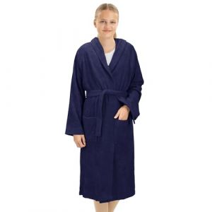 HOMELEVEL Peignoir bain enfant - Robe sortie de bain en coton avec capuche poches et ceinture - Peignoir de bain fille gar&ccedil;on douche plage piscine (SX-Commerce, neuf)