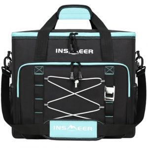 INSMEER Grand Sac Isotherme48L/55L, 65/80 Can Sac Glacière Étanche/Facile à Nettoyer avec Décapsuleur et Bandoulière Amovible, pour Plage, Pique-Nique, Shopping, Camping (INSMEER Direct EU, neuf)