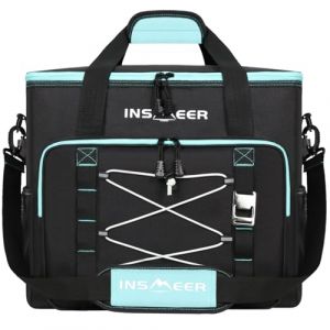 INSMEER Grand Sac Isotherme 65/80 Can Sac Glacière Étanche/Facile à Nettoyer avec Décapsuleur et Bandoulière Amovible, pour Plage, Pique-Nique, Shopping, Camping, Grande Sac Réfrigérant 48L/55L (INSMEER Direct EU, neuf)